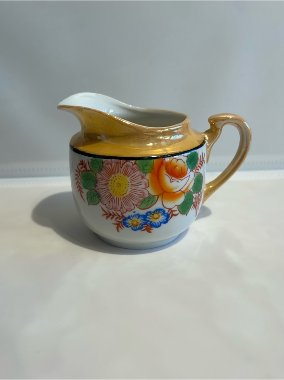 Vintage Floral Creamer Cup Made In Japan